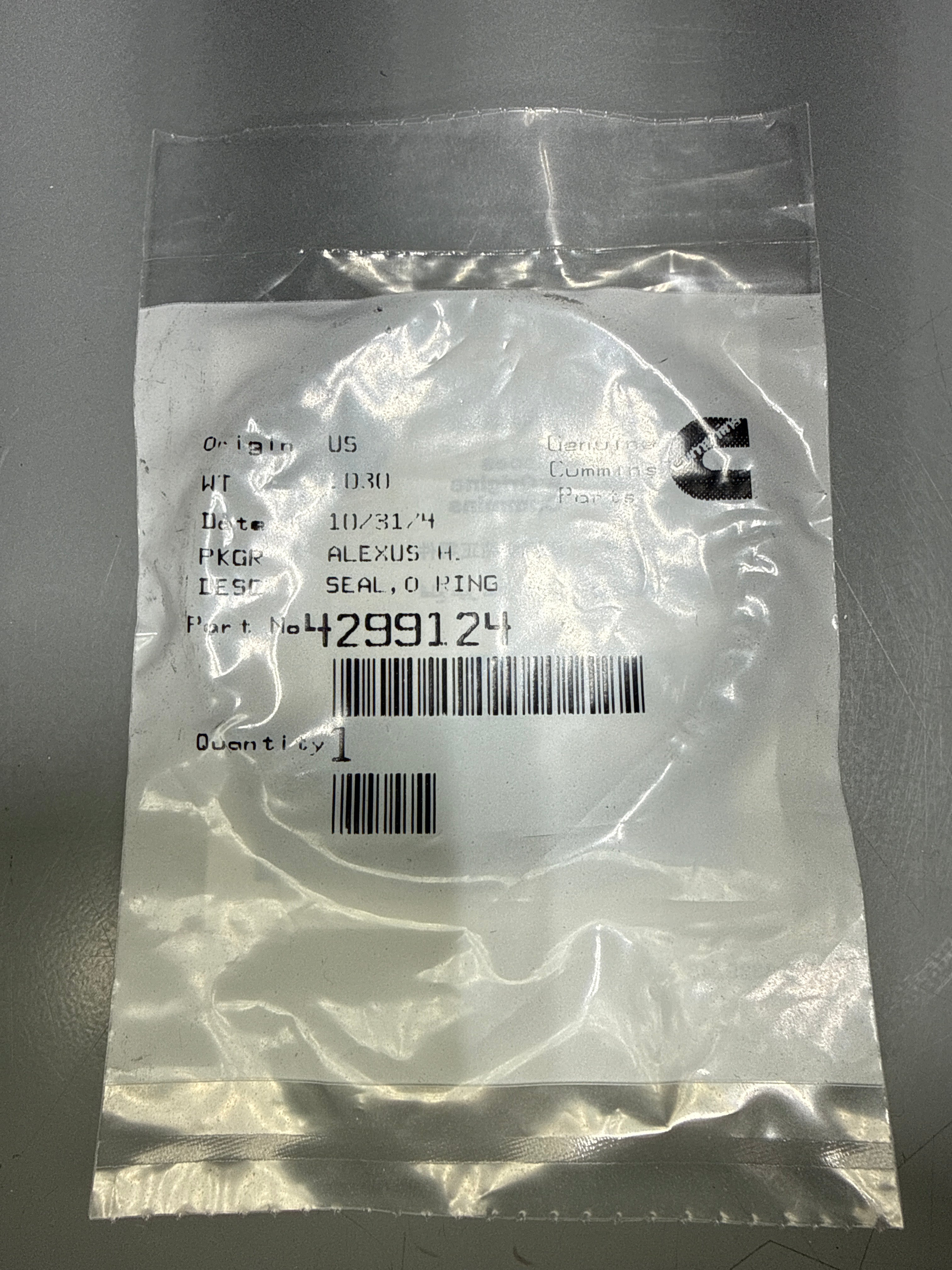 Cummins, O Ring Seal, 4299124