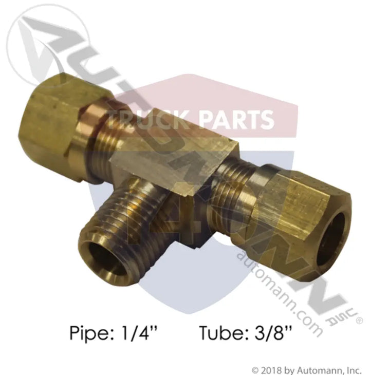 Automann 177.14726B Male Branch Tee DOT 3/8IN 1/4NPT - Male Branch Tees