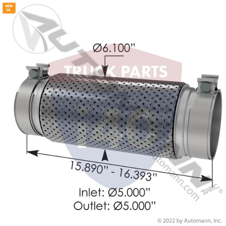 Automann 820.B46022P Exhaust Bellows Freightliner Premium - Exhaust Bellows Freightliner Premium