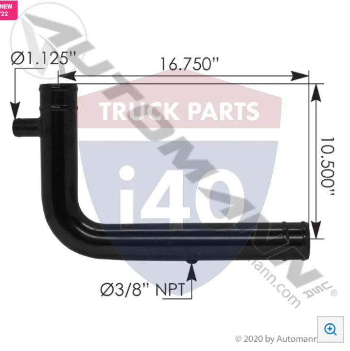 F662555200 Coolant Lower Tube For Peterbilt - Radiator