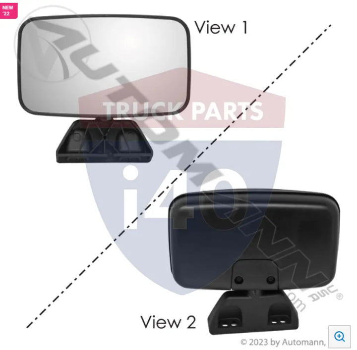 R596089101 Over-the-Door Mirror Black For Peterbilt - Over-the-Door Mirror Black Peterbilt