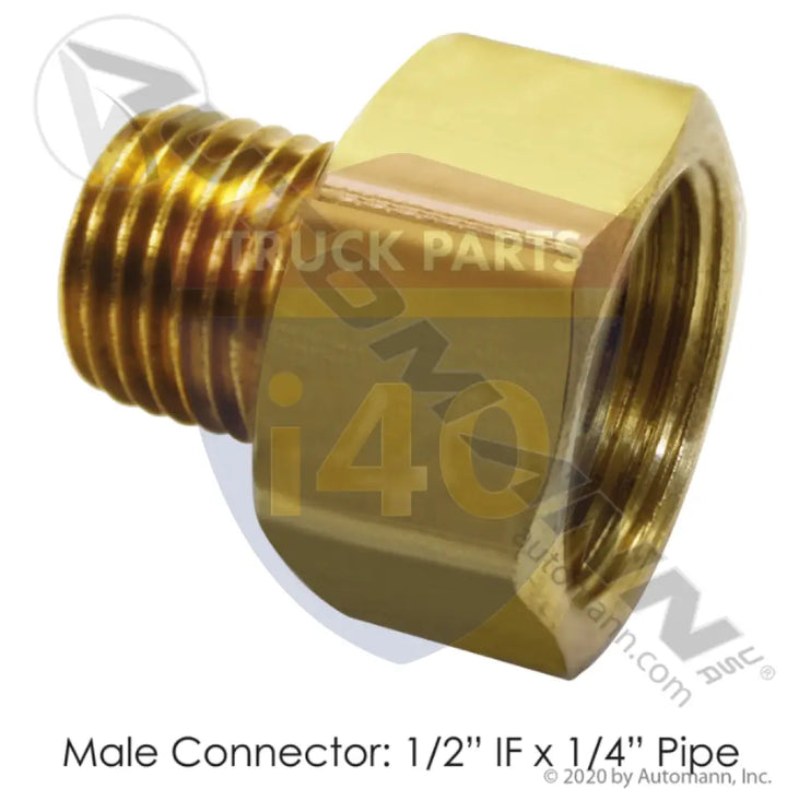 Automann 177.87488B Male Connector 1/2in IF 1/4in Pipe - Male Connectors