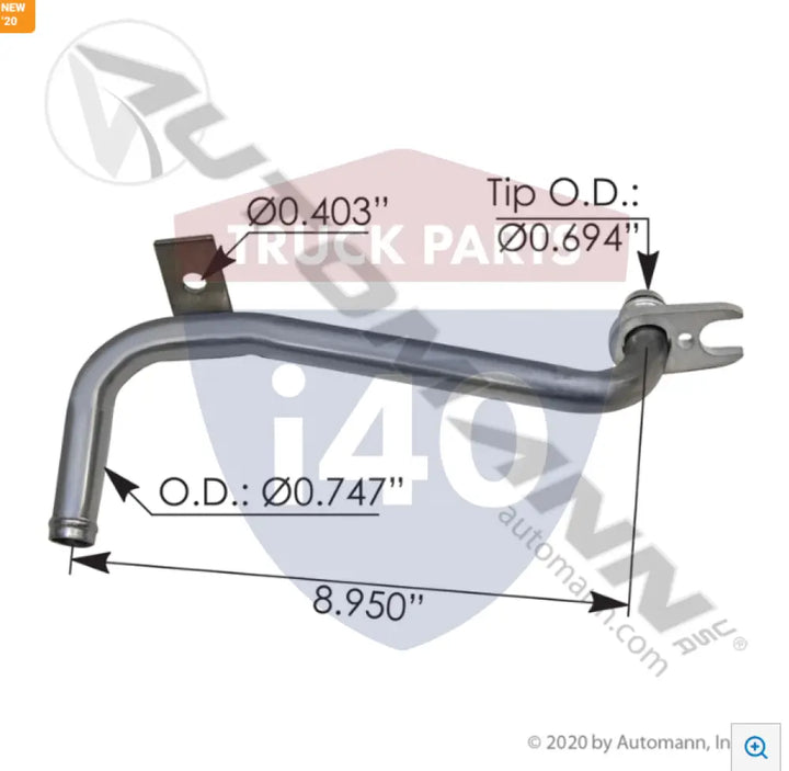 A052814500 Pipe Heater Supply Assy For Freightliner - Heater