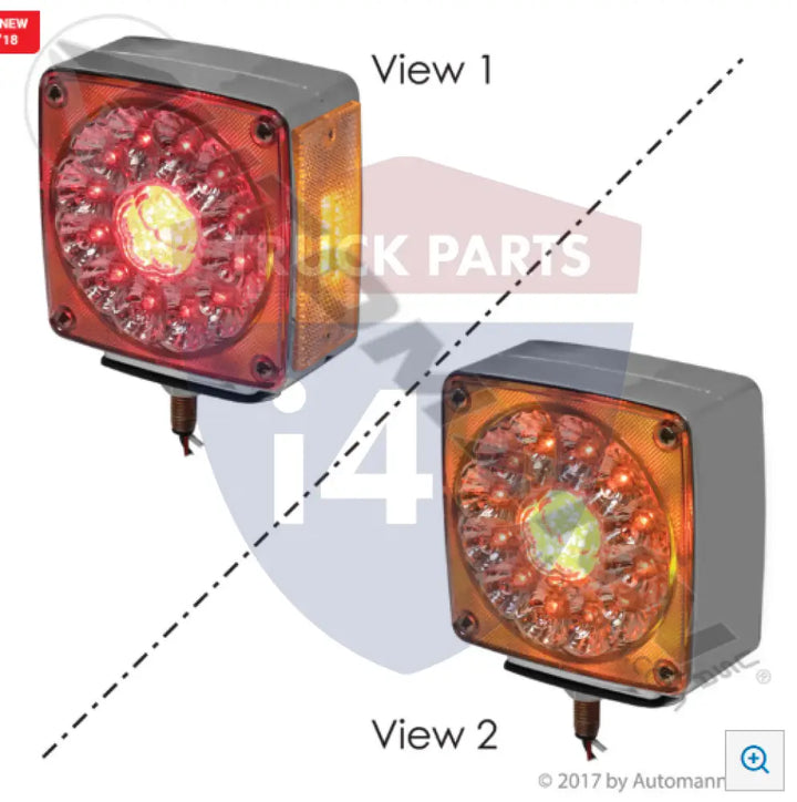Automann 571.LD28CAR38R Pedestal Light Square Double Face LED RH - Pedestal Light Square Double Face LED RH