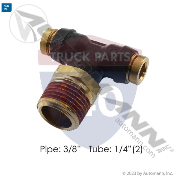 2314397006 PLC SWL Male Branch Tee DOT 1/4 3/8in For Freightliner - Male Branch Tees-Composite