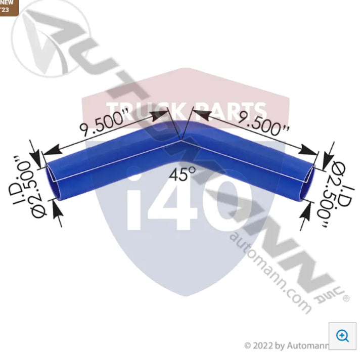 Automann 561.37250 Coolant Poly Reinforced 3Ply 45Deg Elbow - 45° 3 Ply