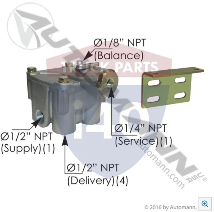 Automann 170.103028 R14V Type Relay Valve 4PSI - Relay Valves