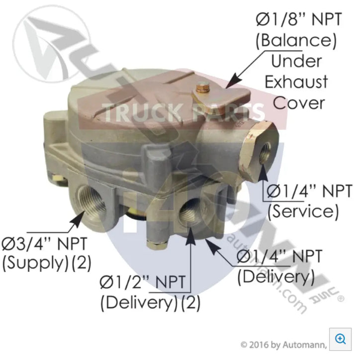Automann 170.288369 R8 Type Relay Valve - Relay Valves