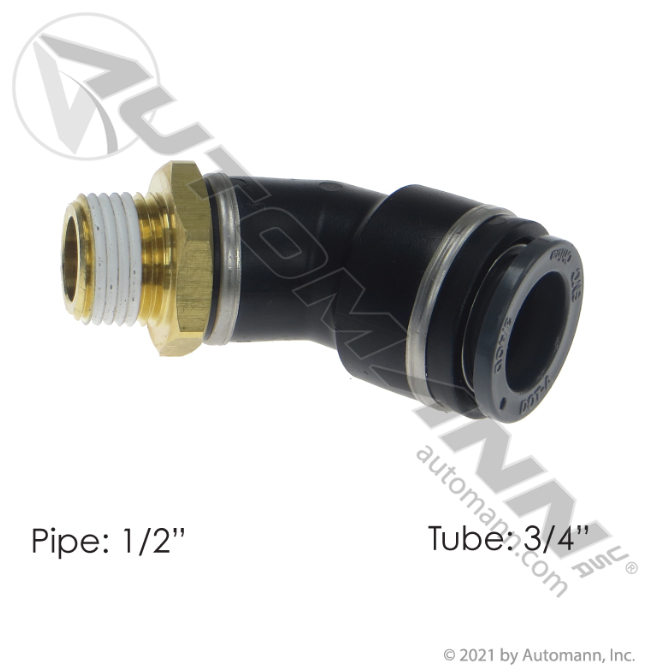 016457 PLC 45 Deg Swivel Male Elbow 3/4 1/2in For Velvac