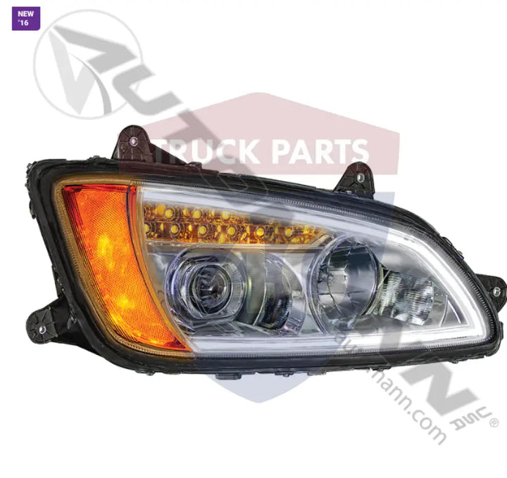 Automann 564.59050KZ Headlamp with Light Bar RH Kenworth - Headlamp with Light Bar RH Kenworth
