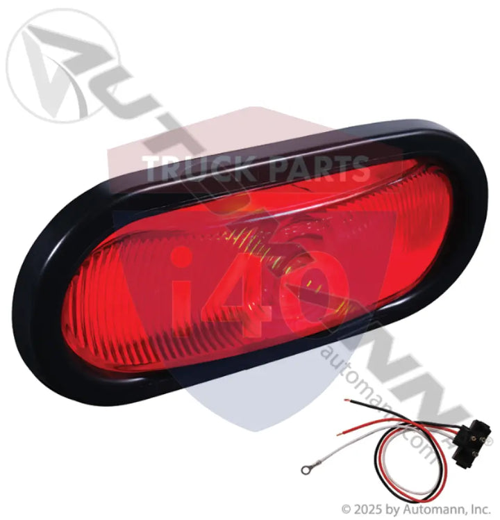 60002R S/T/T Light Kit 6in Oval Red For Trucklite - S/T/T Light Kit 6in Oval Red