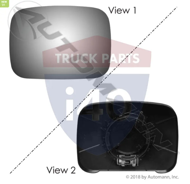 2277791502 Mirror Plate - Glass Heated LH/RH For Freightliner P4 - Mirror Plate - Glass Heated LH/RH P4