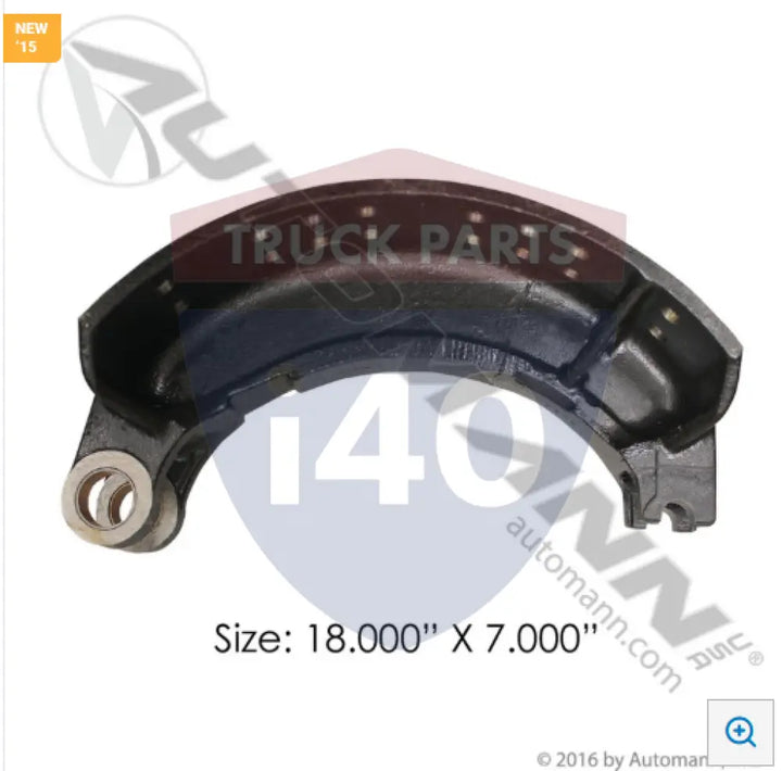 Automann 142.447180 Unlined Brake Shoe 18.000in 7.000in - Brake Width - 7 in