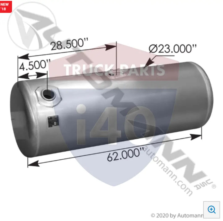 Automann 576.75110230PR08 Fuel Tank Round Peterbilt - Fuel Tank Round Peterbilt