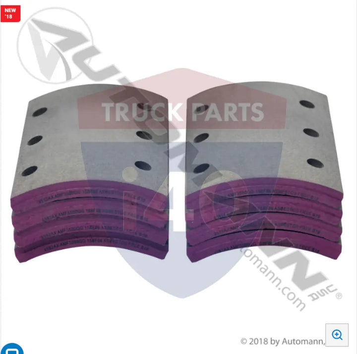 Automann 140.4592AX.35 Brake Lining Transit Single Oversize - 26K Lb GAWR