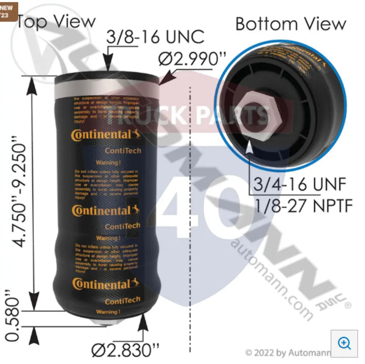 67766 Continental Air Spring Cabin For Contitech - Continental Air Spring Cabin