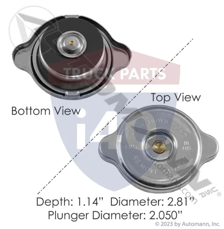RC1040 Radiator Cap 10LB For Paccar - Coolant Caps