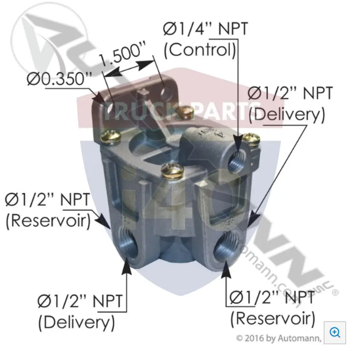 Automann 170.KN28520 RG2 Type Relay Valve - Relay Valves