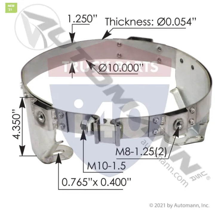 098073295 Mount Clamp Lower LH Peterbilt For DynaFlex - Mount Clamp Lower LH Peterbilt