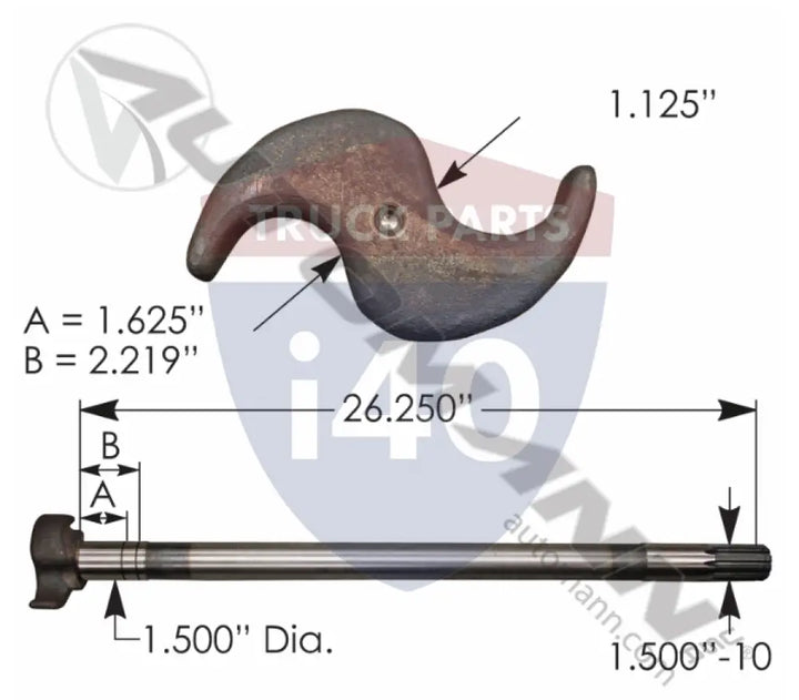 R607238 Camshaft RH For Meritor - Spicer & Std. Forge