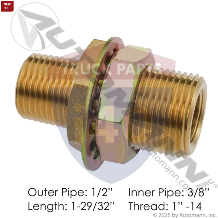 Automann 177.4006 Bulkhead Coupling 1-29/32in - Bulkhead Couplings