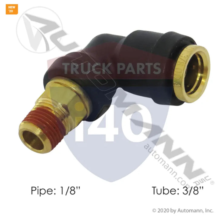 Automann 177.12C696A PLC Swivel Male Elbow DOT 3/8in 1/8in - Male 90° Elbows-Composite