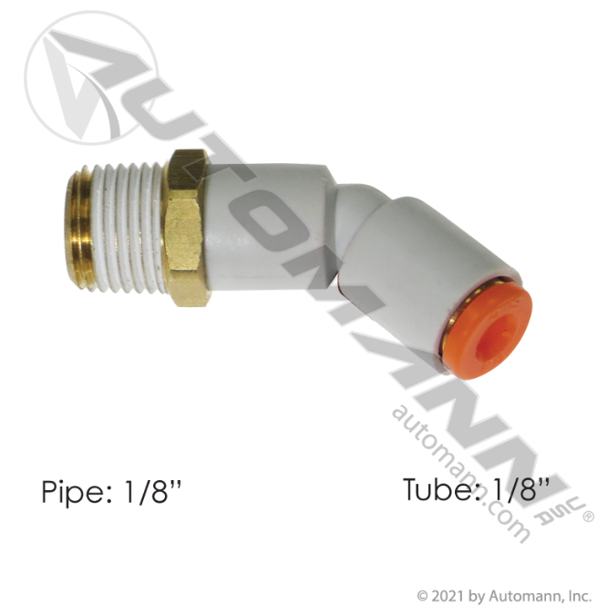 016412 PLC 45 Deg Swivel Male Elbow 1/8 1/8in For Velvac