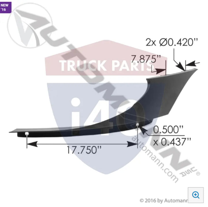 3545917C3 Headlamp Extension Panel LH For International - Headlamp Extension Panel LH International