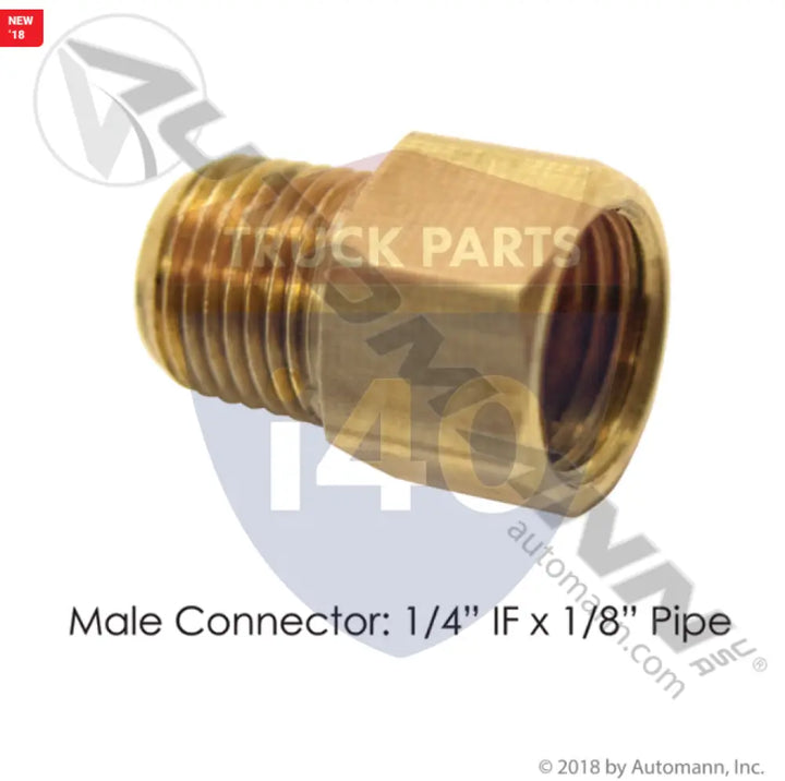 Automann 177.87484A Male Connector 1/4in IF 1/8in Pipe - Male Connectors