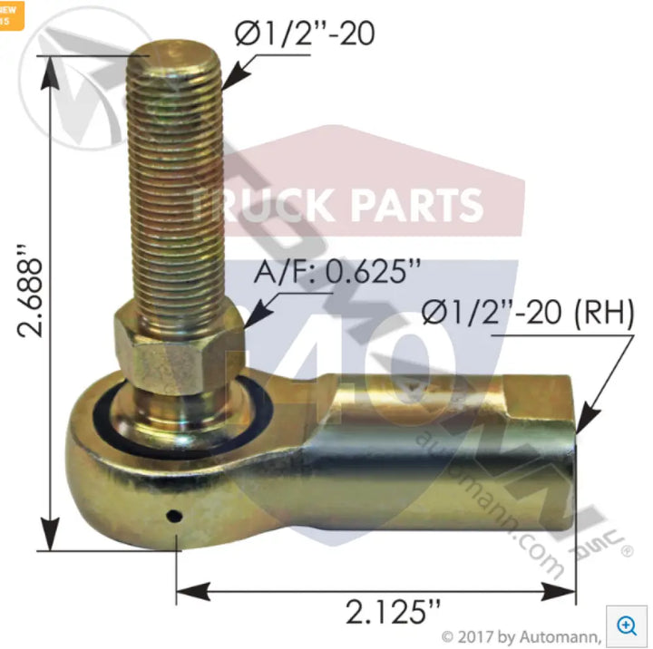 Automann 462.ESK305 Radiator Rod End Kenworth - Heim Joints