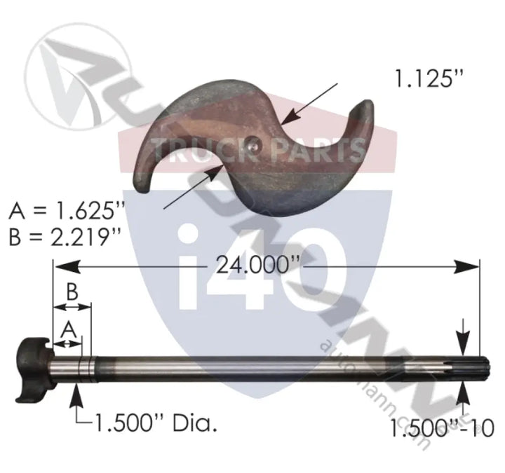 Automann 123.102400.02 Camshaft RH - Spicer & Std. Forge