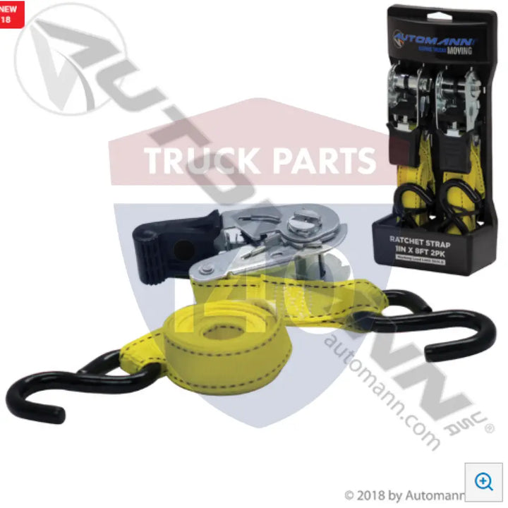 Automann 573.A108RS-2DP Ratchet Strap 1in 8ft 2pk - Counter Displays