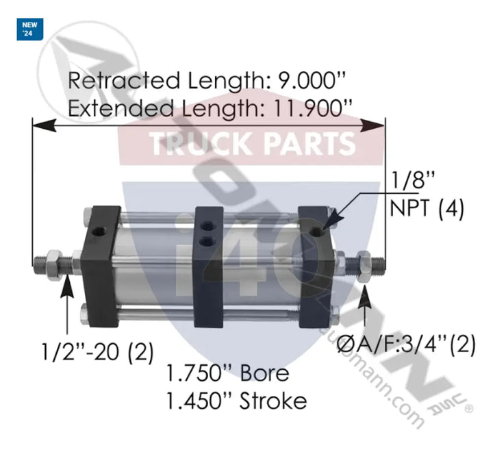 Apsco 177.C4281DAP Double Acting Air Cylinder APSCO - Air Cylinders