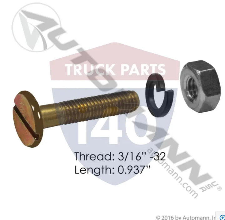 E633X Brass Brake Lining Bolt 3/16in 1in For Euclid - Bolts