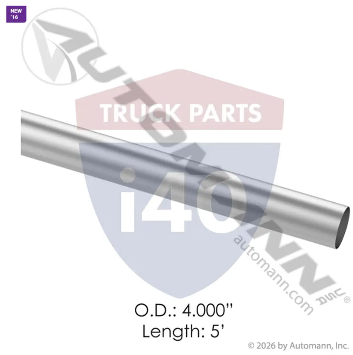 Automann 562.U7140-5A Straight Tubing 4in 5ft Aluminized - Straight Tubing 4in X 5ft Aluminized