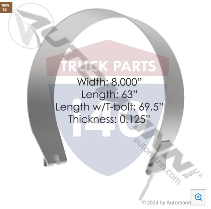 Automann M203128SS8 Fuel Tank Strap Peterbilt - Fuel Tank Strap Peterbilt