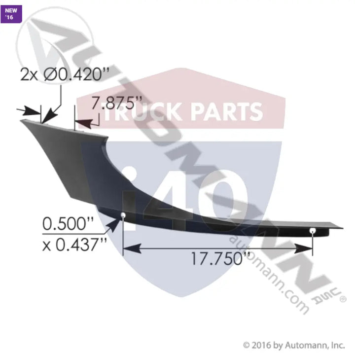3545918C3 Headlamp Extension Panel RH For International - Headlamp Extension Panel RH International