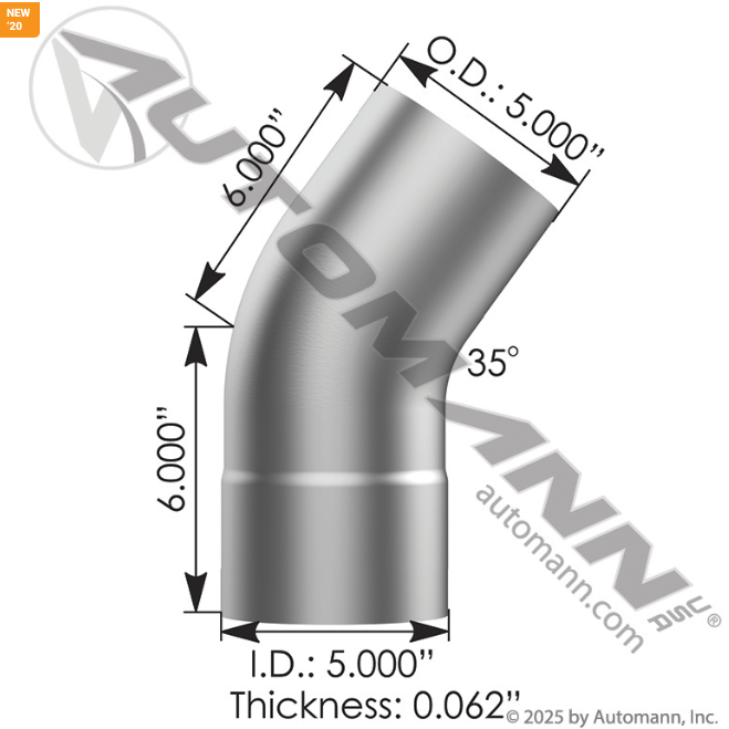 02-8-155-220 Exhaust Pipe ALZ Freightliner For DynaFlex
