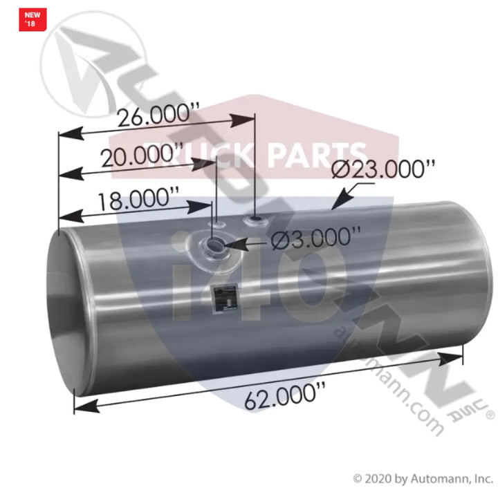 Automann 576.46110230DF Fuel Tank Round Freightliner - Fuel Tank Round Freightliner