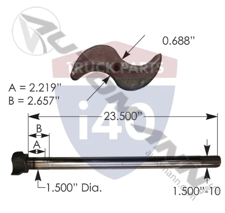 M12WKR10236 Camshaft RH For Spicer - Spicer & Std. Forge