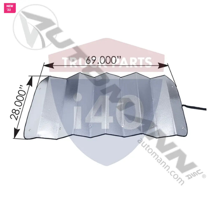 Automann 562.WS59002 Windshield Sunshade Kenworth - Windshield Sunshade Kenworth
