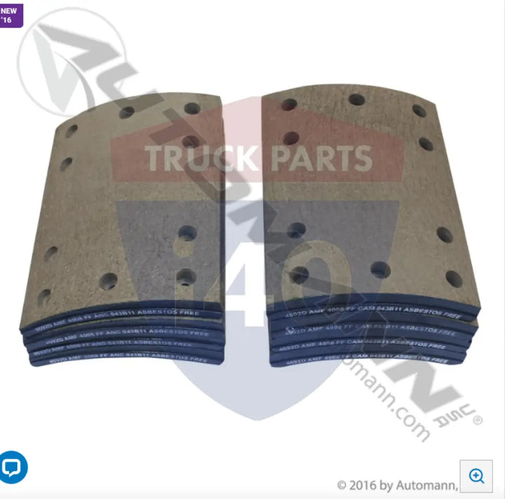 Automann 140.4692.50 Brake Lining - 20K Lb GAWR