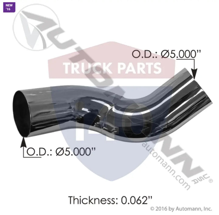 PB13059LC Exhaust Elbow Chrome LH Peterbilt For Grand Rock - Exhaust Elbow Chrome LH Peterbilt