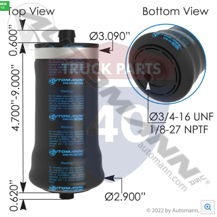W023587204 Air Spring Cabin Freightliner For Firestone - Air Spring Cabin Freightliner