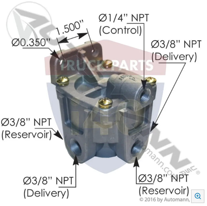 Automann 170.KN28500 RG2 Type Relay Valve - Relay Valves