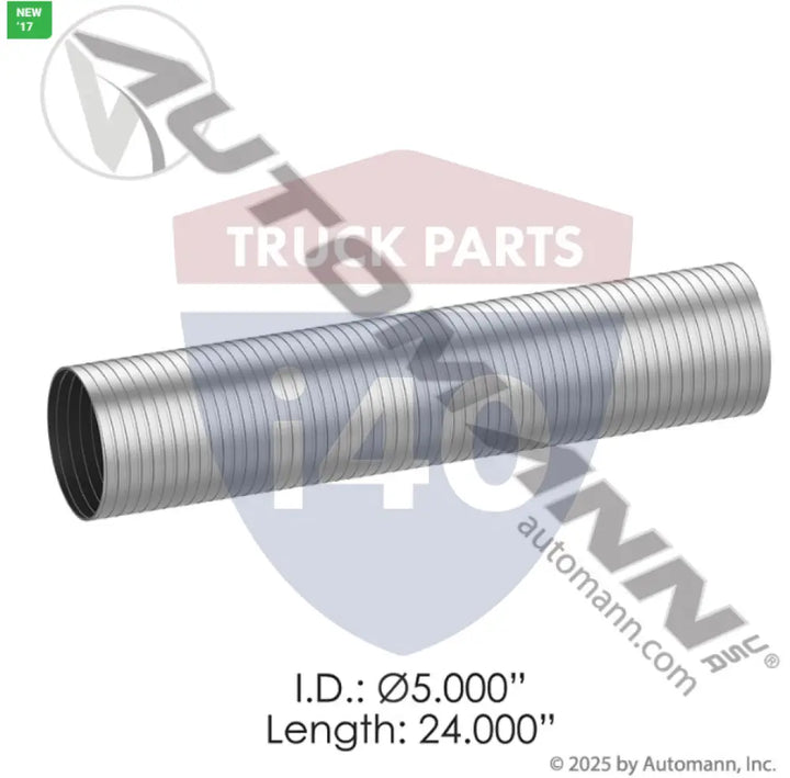 Automann 562.U7350-24SS304 Flex Tubing 5in 24in 304SS - Flex Tubing 5in X 24in 304SS