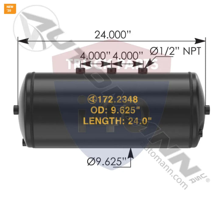Automann 172.2348 Air Tank Peterbilt - Peterbilt