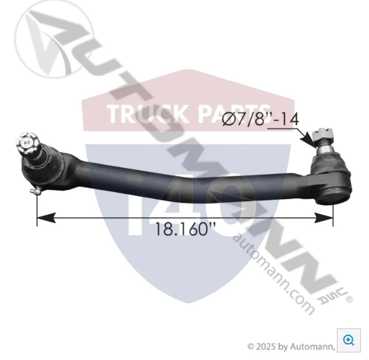1418528000 Drag Link 18.000in to For Freightliner - Drag Link 18.000in C to C Freightliner