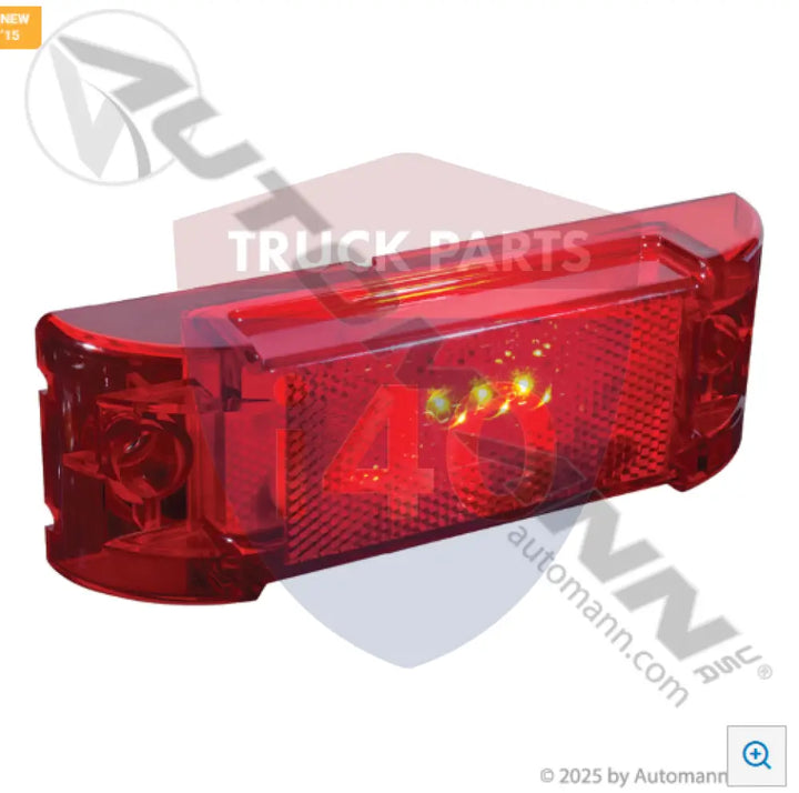 Automann 571.LD21R3 Marker Light Reflex LED 2in 6in Red - Marker Light Reflex LED 2in X 6in Red