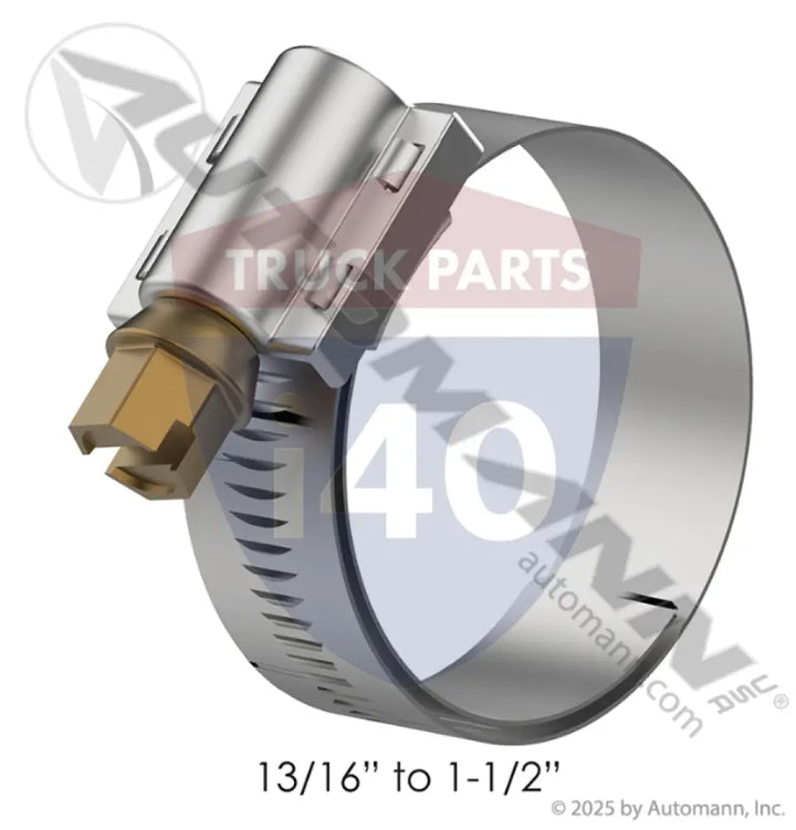 Automann 561.21416 Lined Clamp 0.81in to 1.50in - Lined Clamps - Standard
